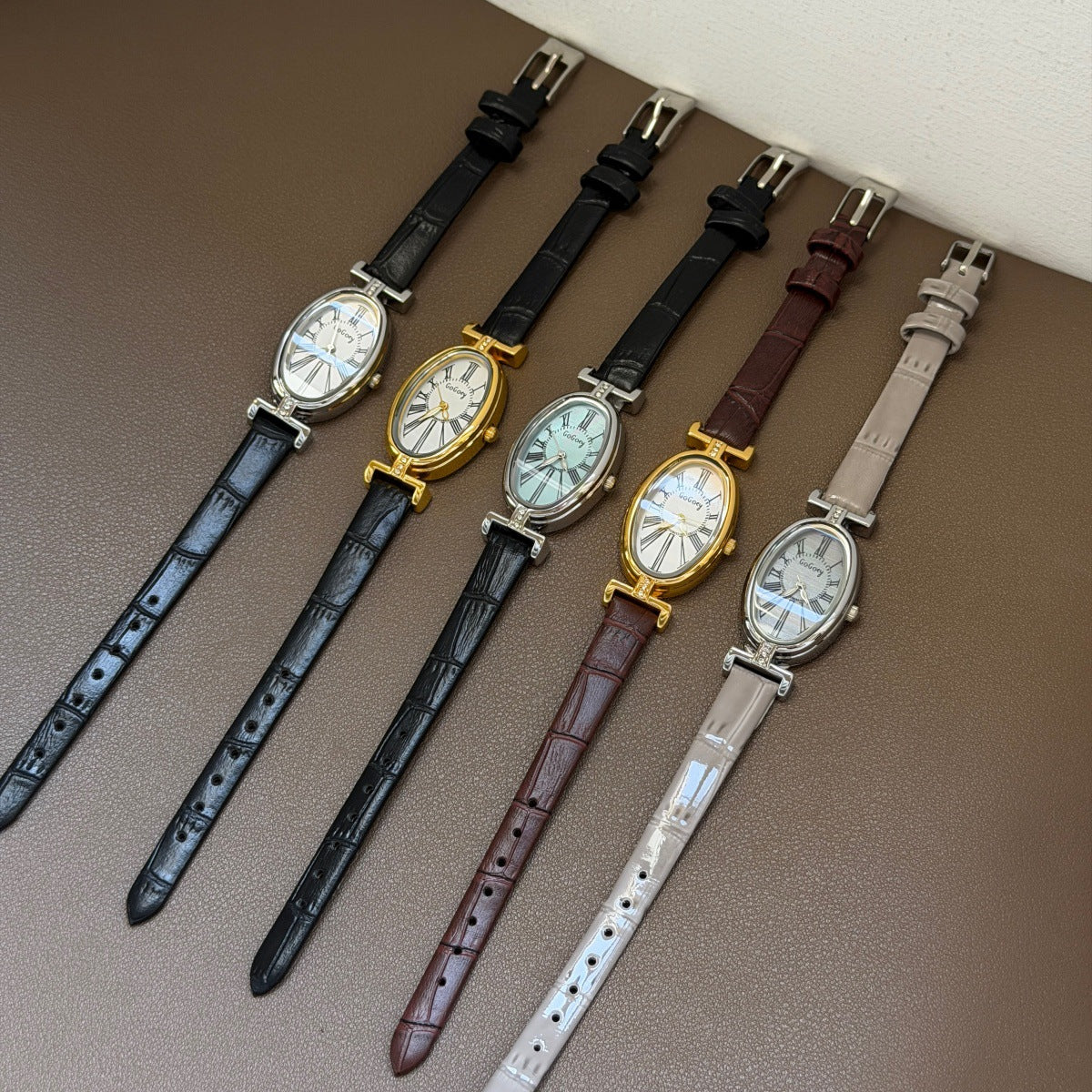 Live-stream bestseller, high-value slim strap women's watch, INS style, high-end vintage classic Roman scale quartz women's watch