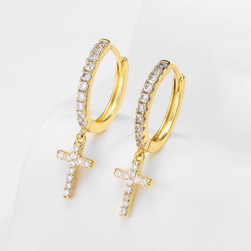 RAKOL designer creative small round hoop earrings for women, European and American fashionable simple geometric earrings, in stock wholesale