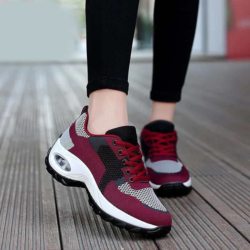 2025 spring women's shoes, nurse shoes, Korean platform air cushioning running shoes, square dance, a drop-shipping fashion casual shoe