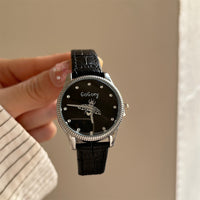 Black belt silver frame black face