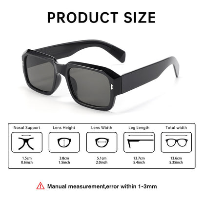 Arrow Ink Spike Sunglasses, European and American Cross-border Trendy Sunglasses, Large Square Frame Sunglasses, High-End Sunglasses for Men and Women