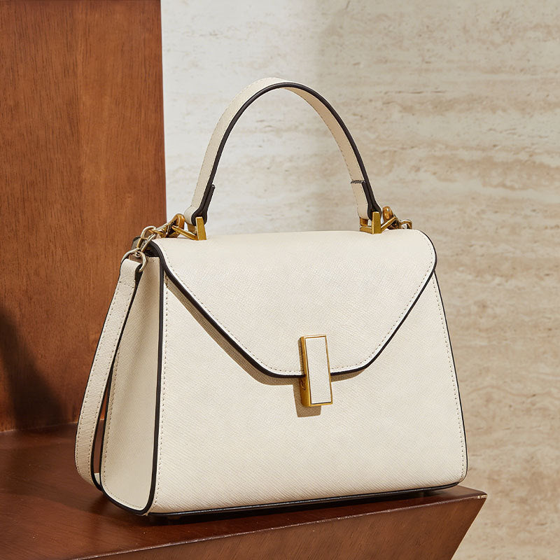 Bolsa Novo modelo minimalista Bolsa transversal vintage versátil Bolsa de mão feminina fashion Bolsa de ombro Grande capacidade bolsa estilo Kelly feminina