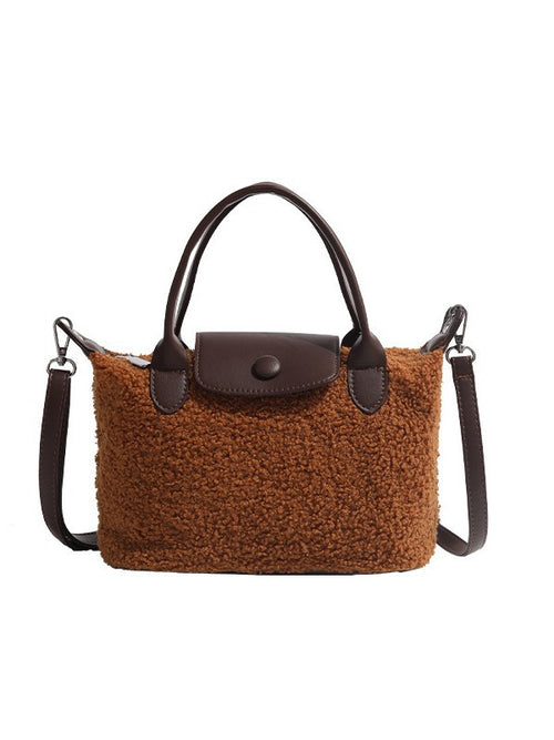 Cross-border women's bag 2025 new autumn and winter woolen texture large-capacity dumpling bag one-shoulder crossbody bag factory direct sales