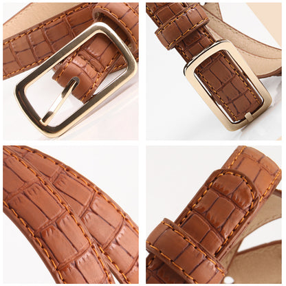 Cross-border European and American new women's belts are fashionable, simple and versatile, casual with dresses, jeans, coats, belts, women