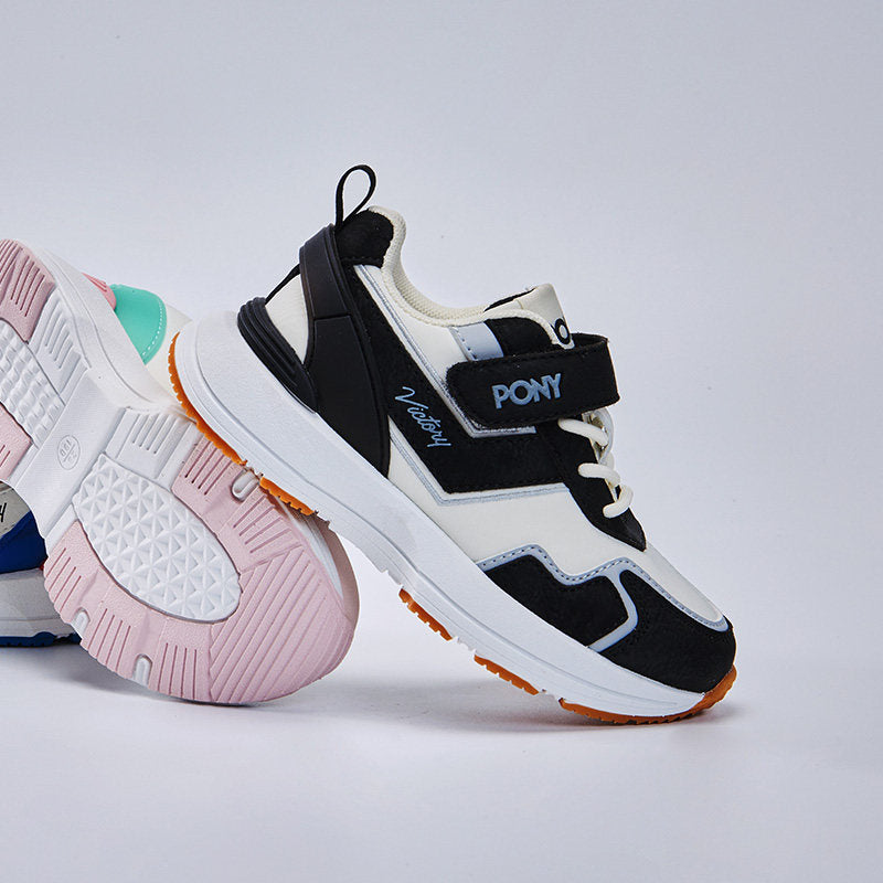 Pony PonySOHO-K Versatile Velcro Fashion Casual Vintage Sneakers for Boys and Girls 234K1SO56