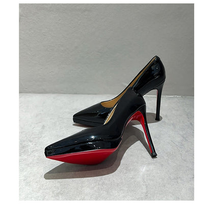 WO Huizhou women's shoes, patent leather waterproof platform, pumps, European and American fashion, light luxury, versatile, stiletto heels, no tired feet