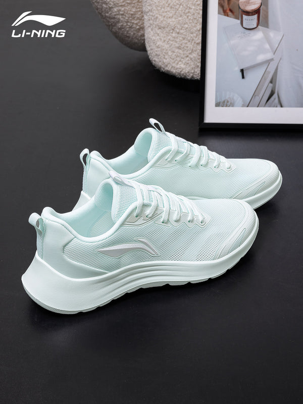 Li-Ning Light Feather Sports Shoes for Women, 2026 Summer New Mesh Lightweight Shock-Absorbing Running Shoes, Breathable Casual Shoes for Women