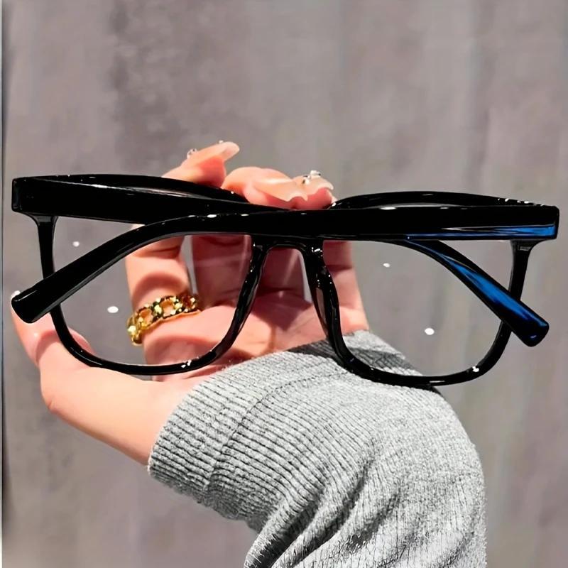 Cross-border new glasses frames for women, Japanese and Korean version of plain makeup rice nail flat light mirrors, men's small face, retro literary glasses frames