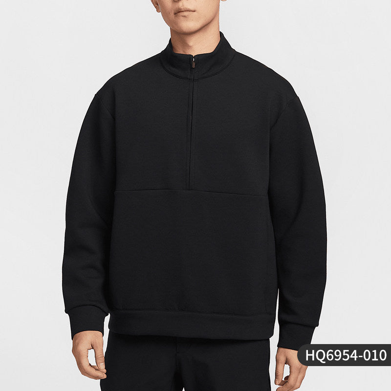 Nike official genuine spring and autumn men's half-zipper simple retro long-sleeved sweatshirt HQ6954-451