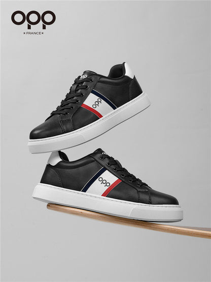 OPP board shoes spring 2026 new men's sports versatile casual low-top light luxury comfortable leather lightweight white shoes
