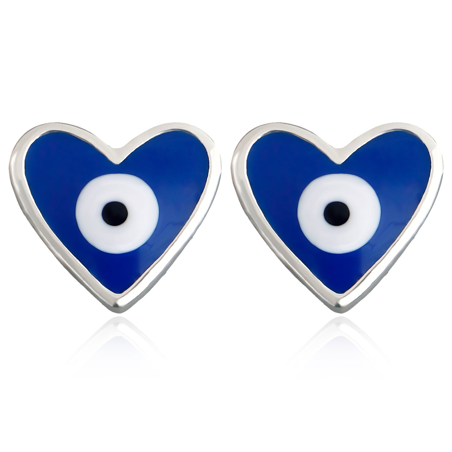 Jewelry Factory Customization Mini Heart-shaped Demon Eye Earrings Stud Earrings Luxury Niche Earrings