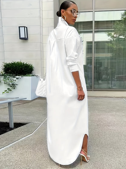 2024 European and American cross-border autumn and winter new fashionable casual solid color caftan jacket is elegant and slim