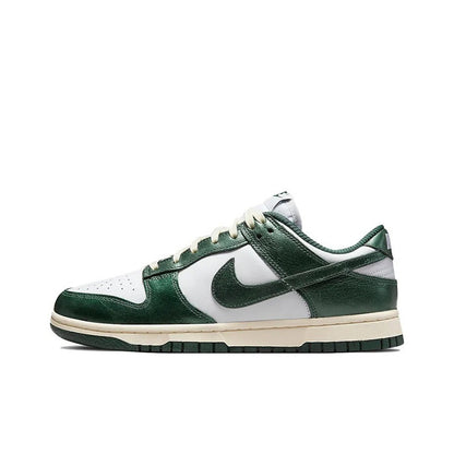 NIKE DUNK LOW women's retro trend athleisure low-top white and green board shoes DQ8580-100