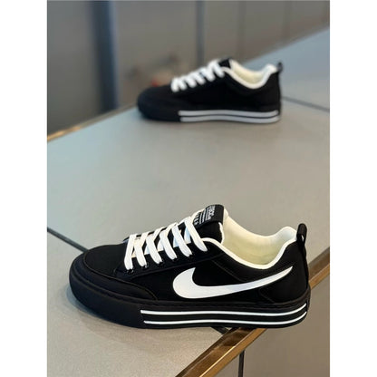 Sapatos masculinos 2025 primavera e outono nova tendência: versátil superfície de tecido rendado, sola macia respirável confortável confortável calçado de prancha esportiva e de lazer confortável