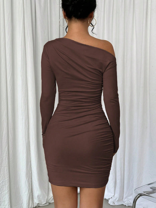 Women's One-Shoulder Bodycon Dress