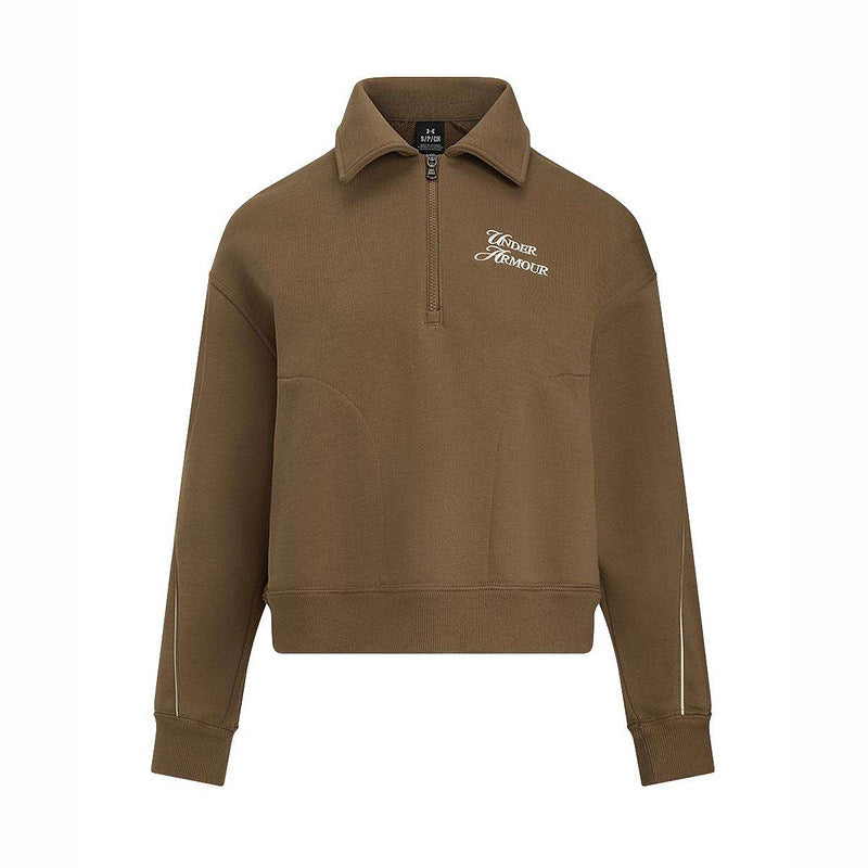 Sweatshirt de mulher Under Armour UA Spring &amp; Summer Sports Club com meio fecho e tecido turco (código 6005941-498)