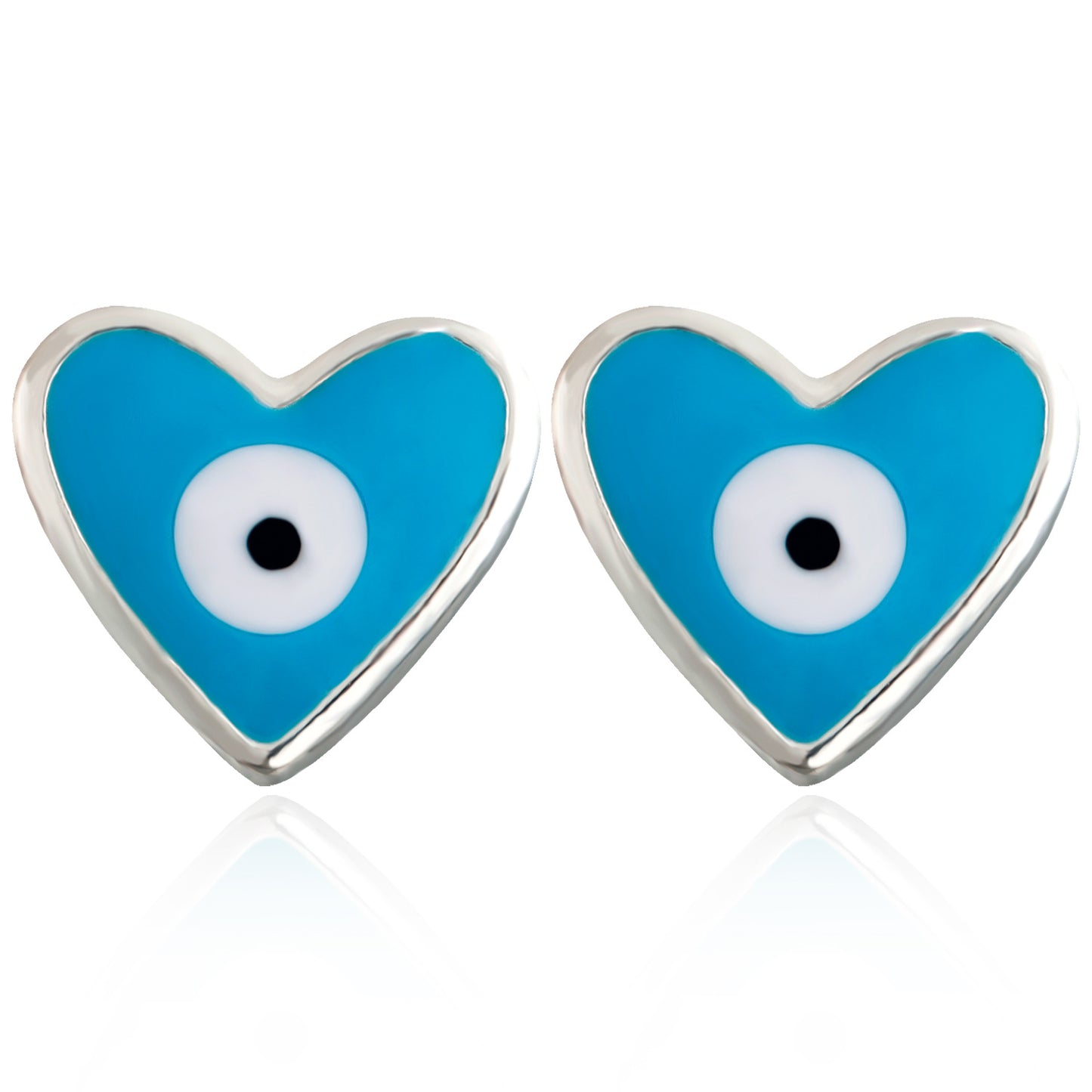 Jewelry Factory Customization Mini Heart-shaped Demon Eye Earrings Stud Earrings Luxury Niche Earrings