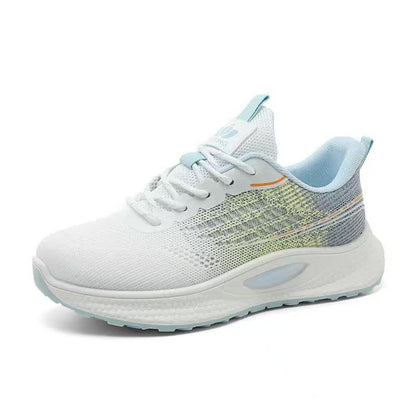 2025 Spring New Korean Breathable Flying Weave Women's Shoes Factory Direct Sales Student Running Sneakers Women's Cross-border Wholesale