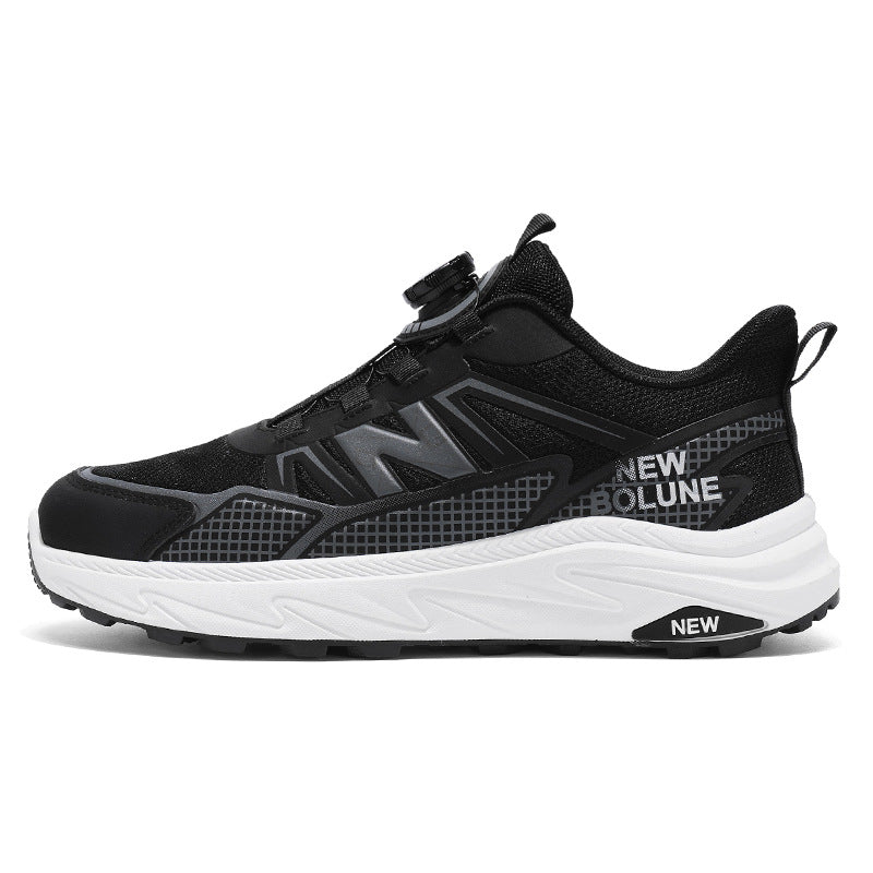 Primavera e outono New Balance Cool Run Renda-Free Tênis Conveniente e Simples verão Respirável Botão Tênis Sapatos Masculinos Atacado
