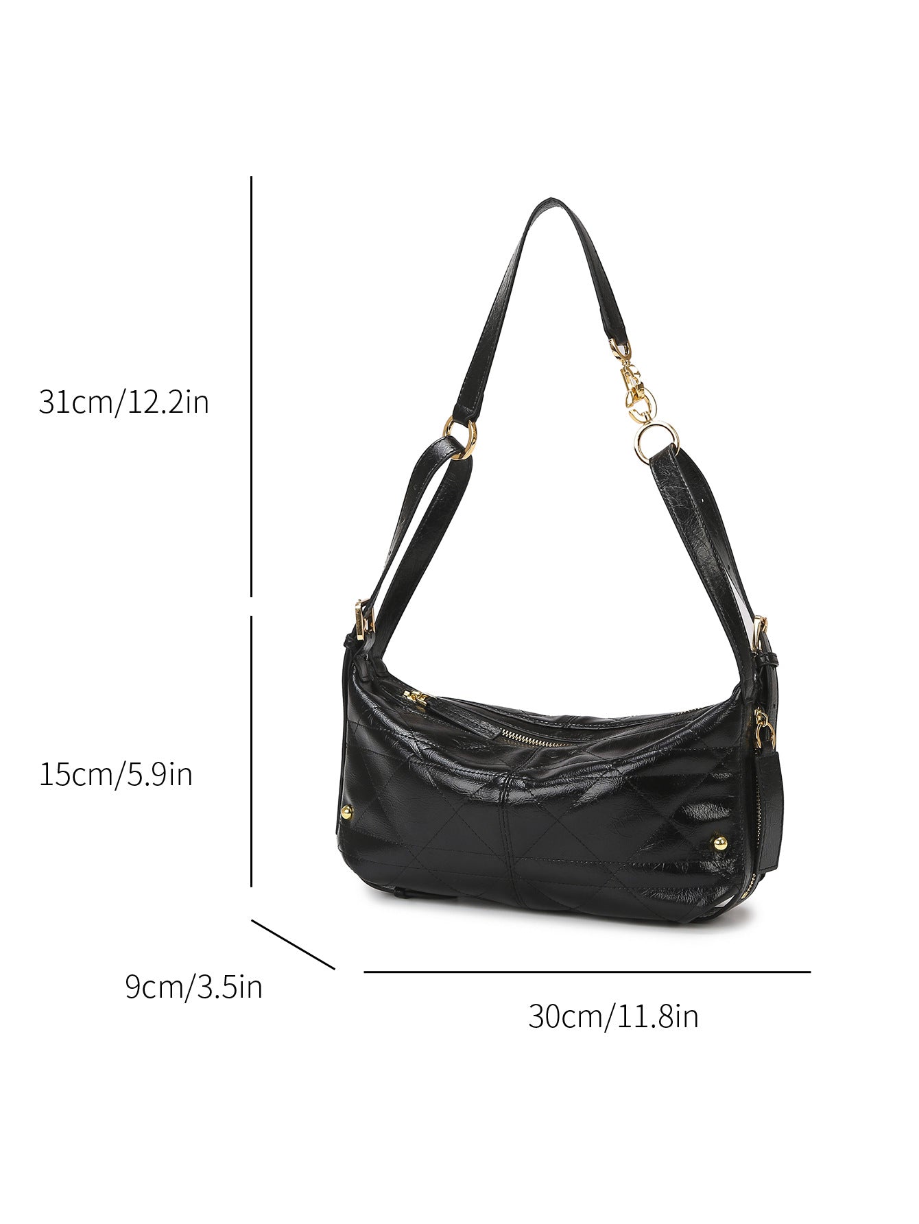 Cross-border shoulder bag, high-end diamond dumpling bag, fashionable and simple underarm bag, versatile commuter women's crossbody bag