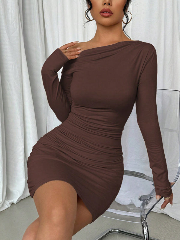 Women's One-Shoulder Bodycon Dress