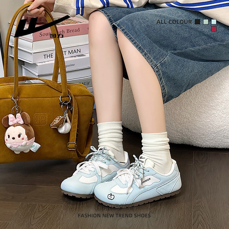 Pullback new thin-soled ballet training shoes double lace-up high-value fashion casual shoes are versatile and light and comfortable women's shoes