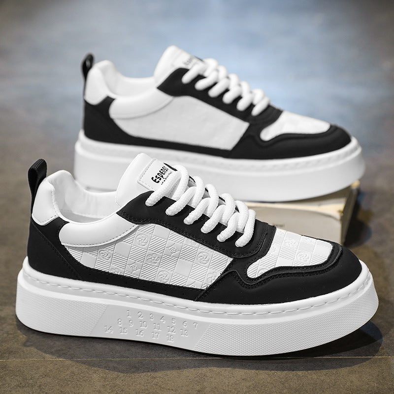 2026 Spring New Trendy Brand Versatile Niche Original Printed Skate Shoes Youth Sports Height-Increasing McQueen White Sneakers