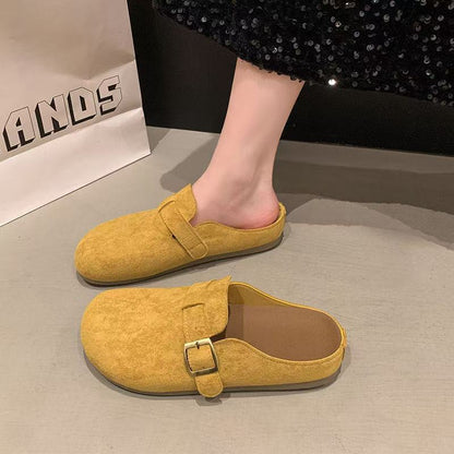 2025 New Vintage Birkenstock Toe Slippers Women's Spring and Autumn Fashion Platform Sukes Nubucks Boken Shoes Half Slippers Wholesale