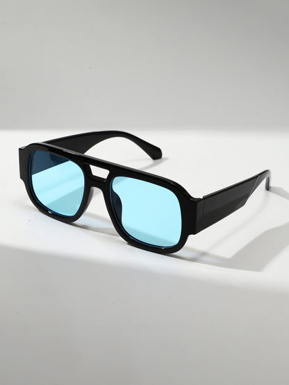 Dual-beam sunglasses, new fashionable sun-protection sunglasses, European and American photo influencer sunglasses, women's high-end style