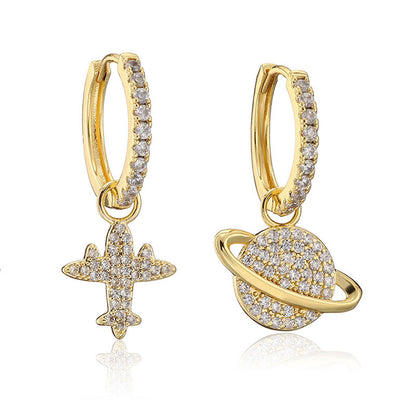 RAKOL designer creative small round hoop earrings for women, European and American fashionable simple geometric earrings, in stock wholesale