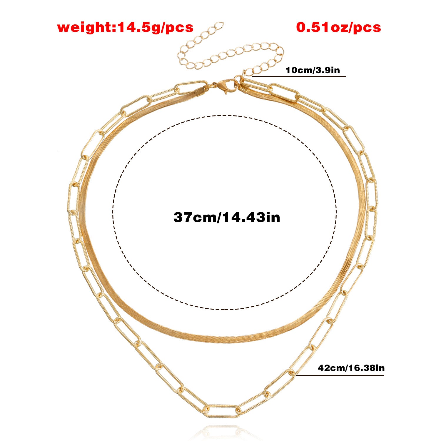 European and American cross-border jewelry double layer multi-layer square clavicle chain blade snake chain clavicle chain ladies necklace wholesale