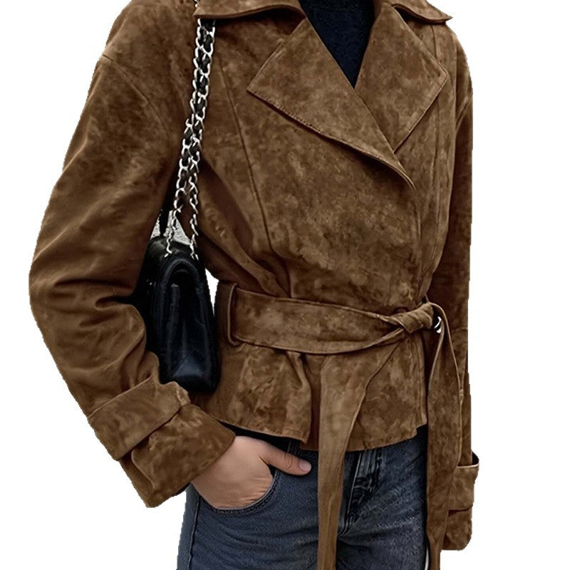 Spring 2026 Amazon New American Vintage Lapel Jacket Women's Cross-Border Personalized Street Jacket