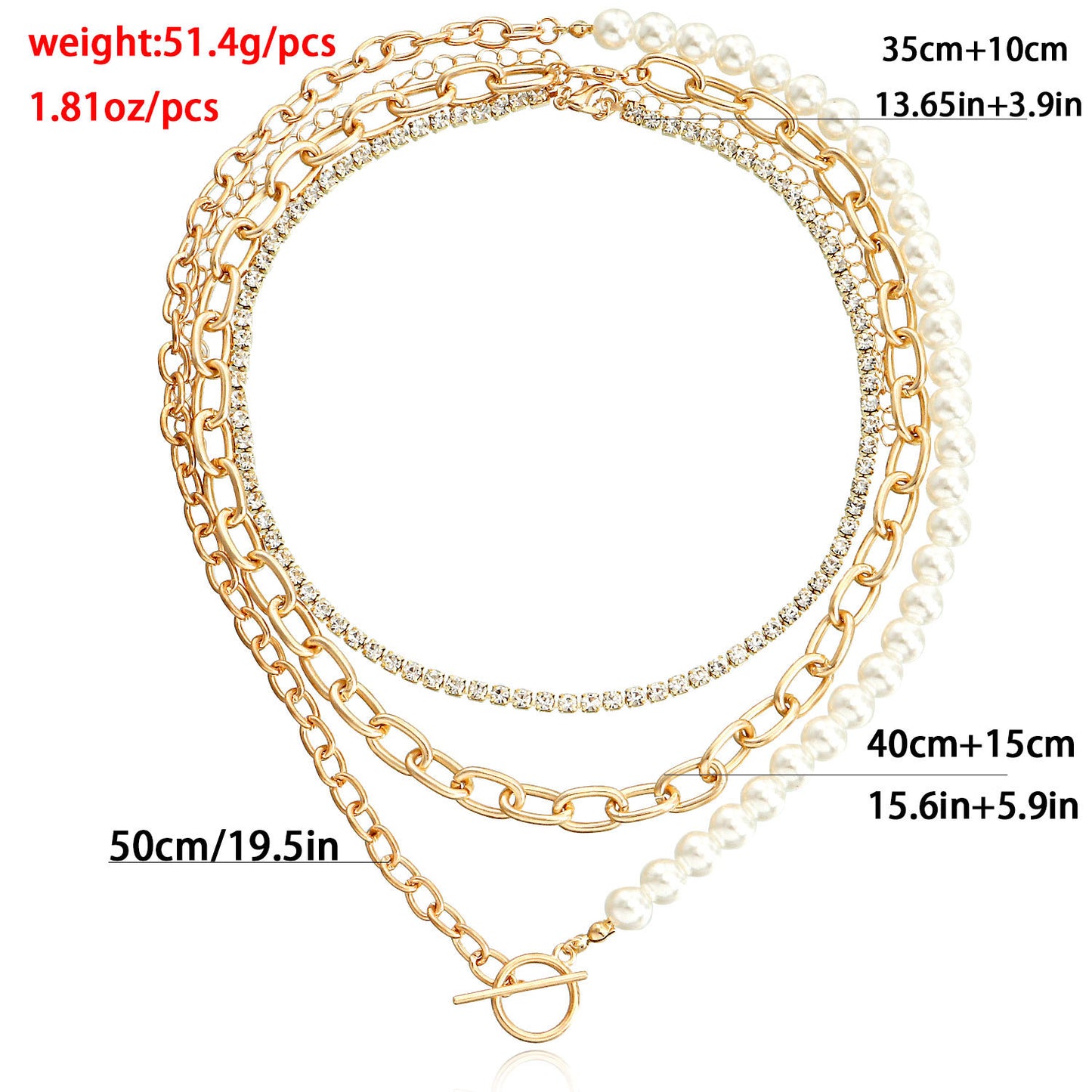 European and American cross-border jewelry ins style texture imitation pearl clavicle necklace women's simple rhinestone claw chain necklace wholesale