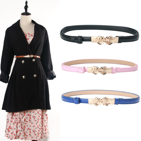 Women's adjustable belts are fashionable and versatile, simple belts, women's four matching dresses, coats, and decorative belts women