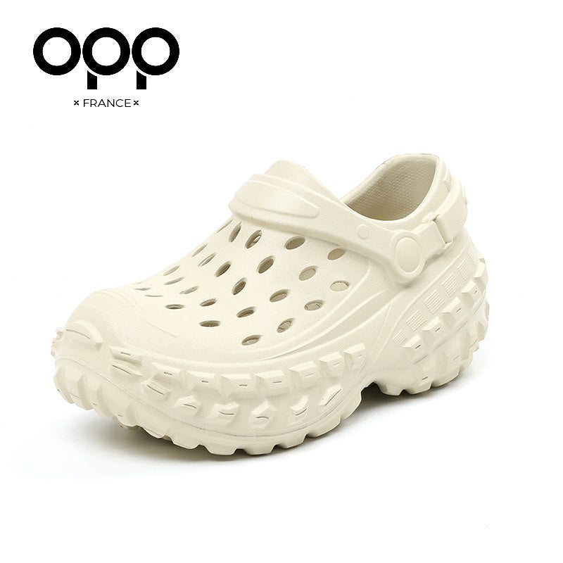 OPP Men's Platform Hole Shoes Men's 2026 New Summer Travel Shoes EVA Sandals Height Increasing Travel Shoes