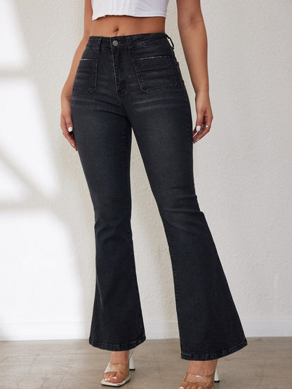 European and American cross-border 2025 spring/summer new slim bootcut jeans women's high-waisted slimming hip-lifting horseshoe pants are in stock