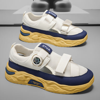 Men's Light Luxury Sandals, 2026 Summer High Appearance Breathable Clog Shoes, Trendy Men's Outerwear Sports Beach Spin Button Shoes