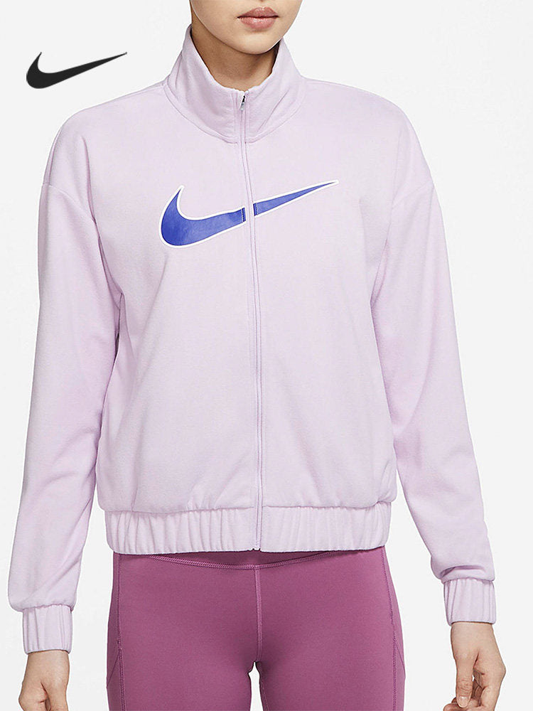 Nike Official Genuine Women's Loose Comfortable Casual Sports Stand Collar Jacket DQ6384-530