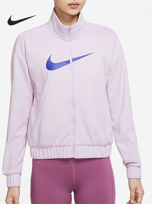 Nike Official Genuine Women's Loose Comfortable Casual Sports Stand Collar Jacket DQ6384-530