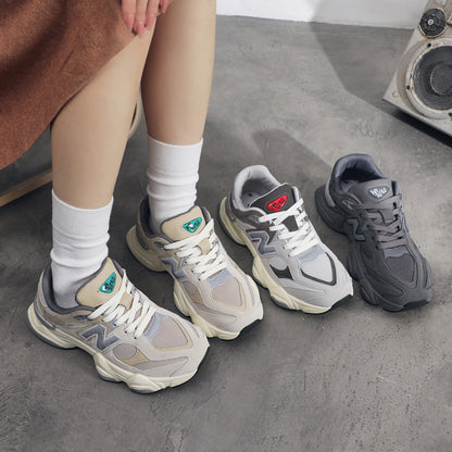 Primavera e outono New Balance Cool Run Altura Clássica Engrossando Sapatos Papai 9060 Casual Tendência Versátil Casual Tênis Masculino