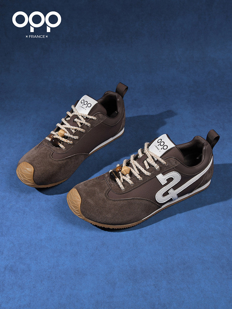 OPP men's shoes spring low-top lightweight leather versatile ruffian handsome Forrest Gump shoes outdoor leisure sports hiking and touring shoes