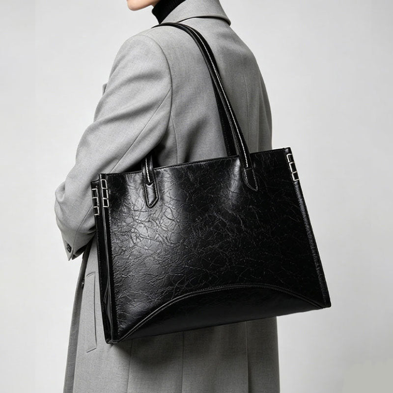 Internacional Bolsa tote fashion Grande capacidade para o dia a dia bolsa europeia e americana textura craquelada Bolsa de ombro atacado de fábrica envio direto do fornecedor feminina bolsa