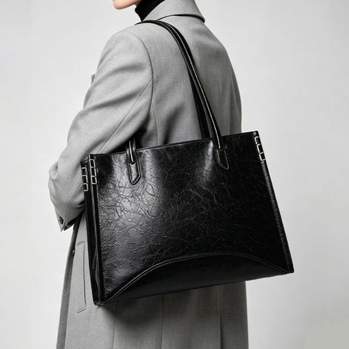 Internacional Bolsa tote fashion Grande capacidade para o dia a dia bolsa europeia e americana textura craquelada Bolsa de ombro atacado de fábrica envio direto do fornecedor feminina bolsa