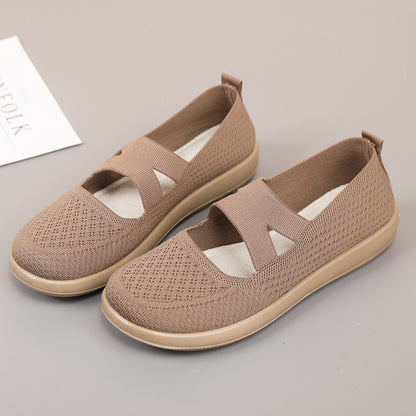 Old Beijing cloth shoes, women's versatile mother shoes, middle-aged and elderly soft soles, lightweight casual women's single shoes, cross-border wholesale