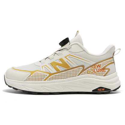 Primavera e outono New Balance Cool Run Renda-Free Tênis Conveniente e Simples verão Respirável Botão Tênis Sapatos Masculinos Atacado