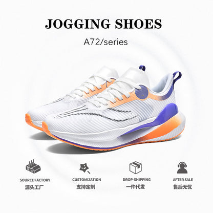 Moda explosiva amortecimento casual tênis leve e respirável masculino bordado na moda sapatos de corrida de alto valor tênis de corrida versáteis atacado