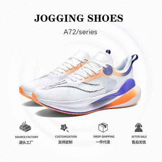 Moda explosiva amortecimento casual tênis leve e respirável masculino bordado na moda sapatos de corrida de alto valor tênis de corrida versáteis atacado