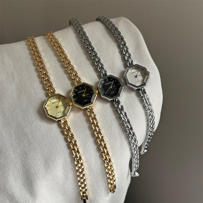 DOUKOU Unique Vintage Niche Design High-End Mini Small Dial Bracelet Watch Feminine Elegance Watch