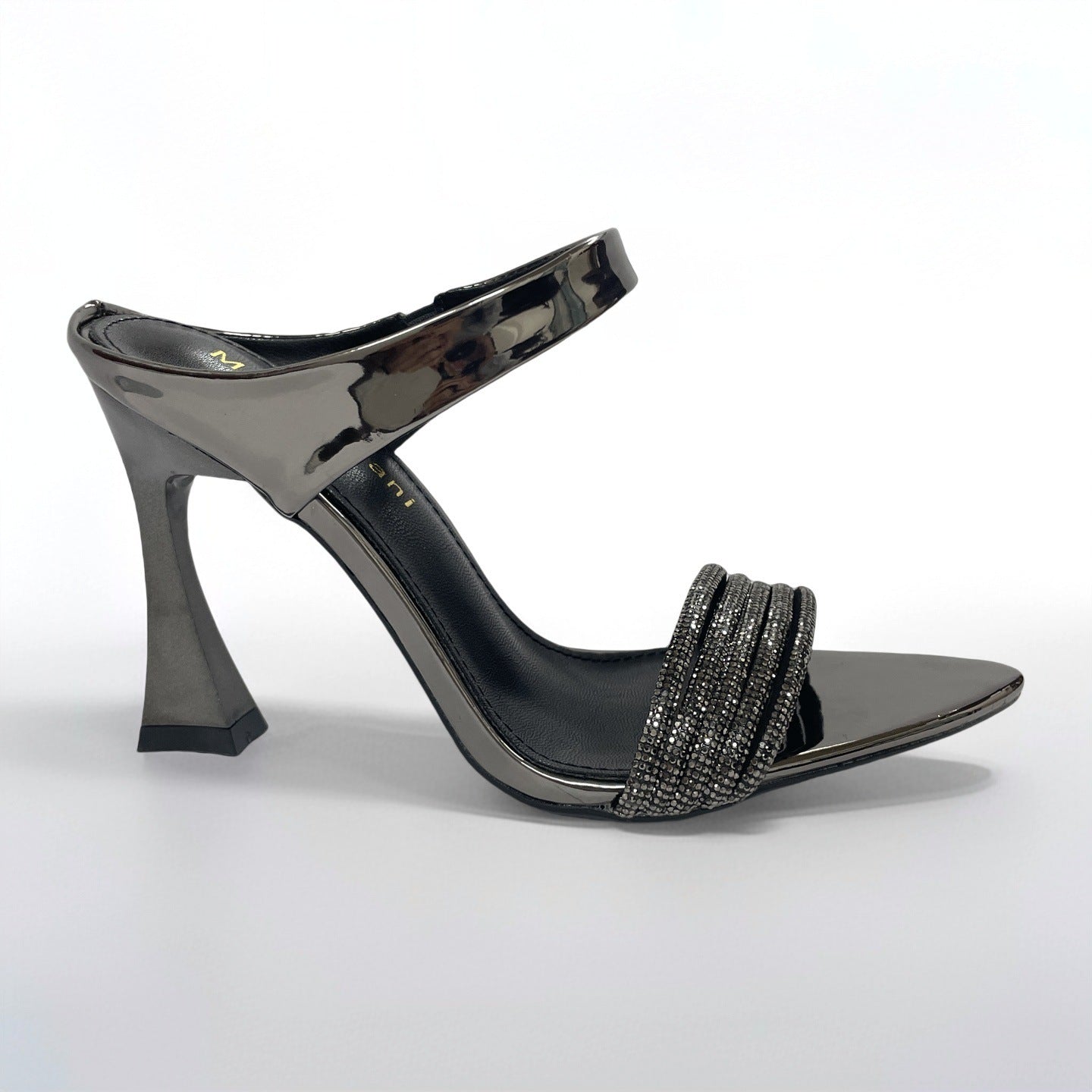 2026 summer new European and American style thin heel with open toe pointed PU high-heeled slippers for women to wear fashionable half slippers