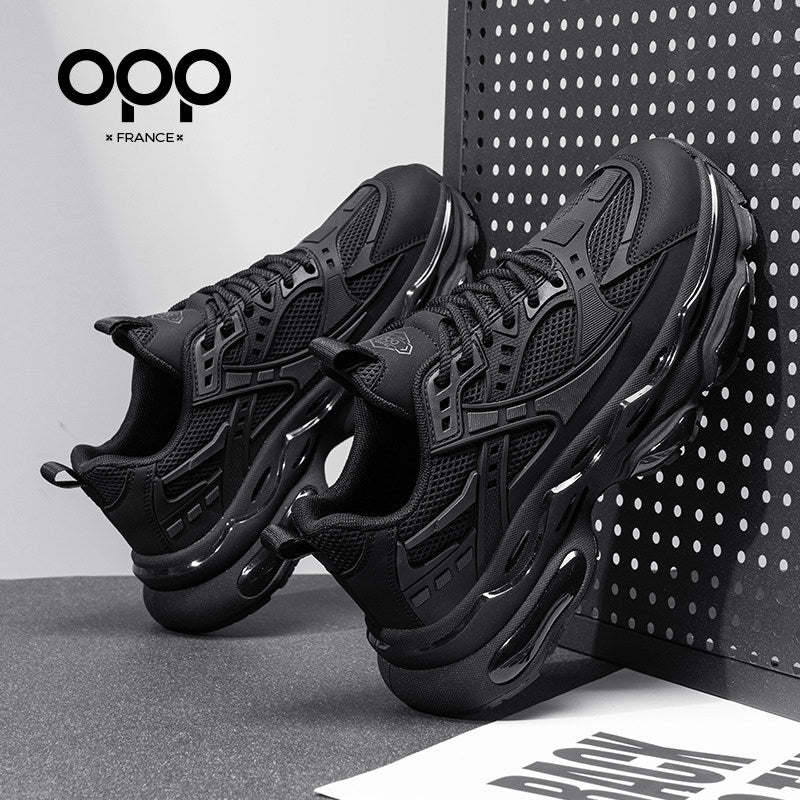 OPP men's shoes spring 2026 new air cushion shock-absorbing sports casual shoes ruffian handsome retro black samurai daddy trendy shoes